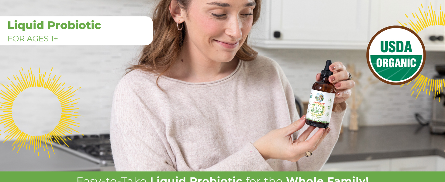 Probiotic Drops, Unflavored, Org, 4 oz