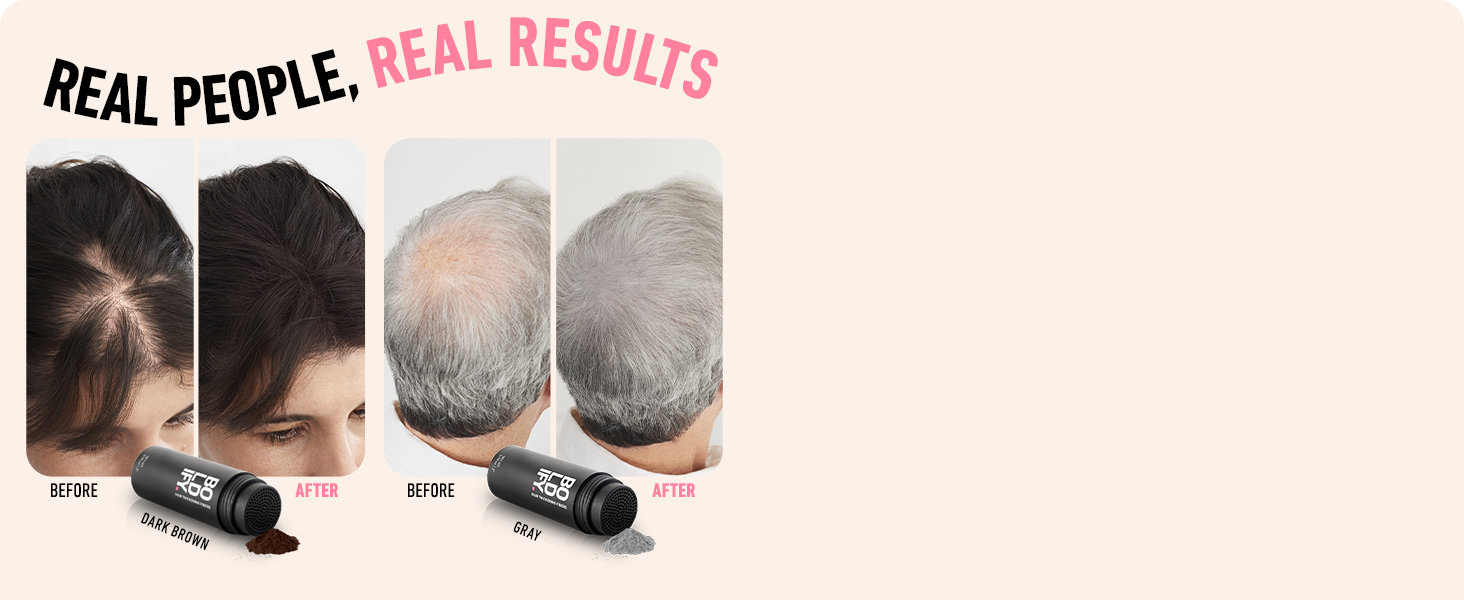 Hair Thickening Fibers Before and After images