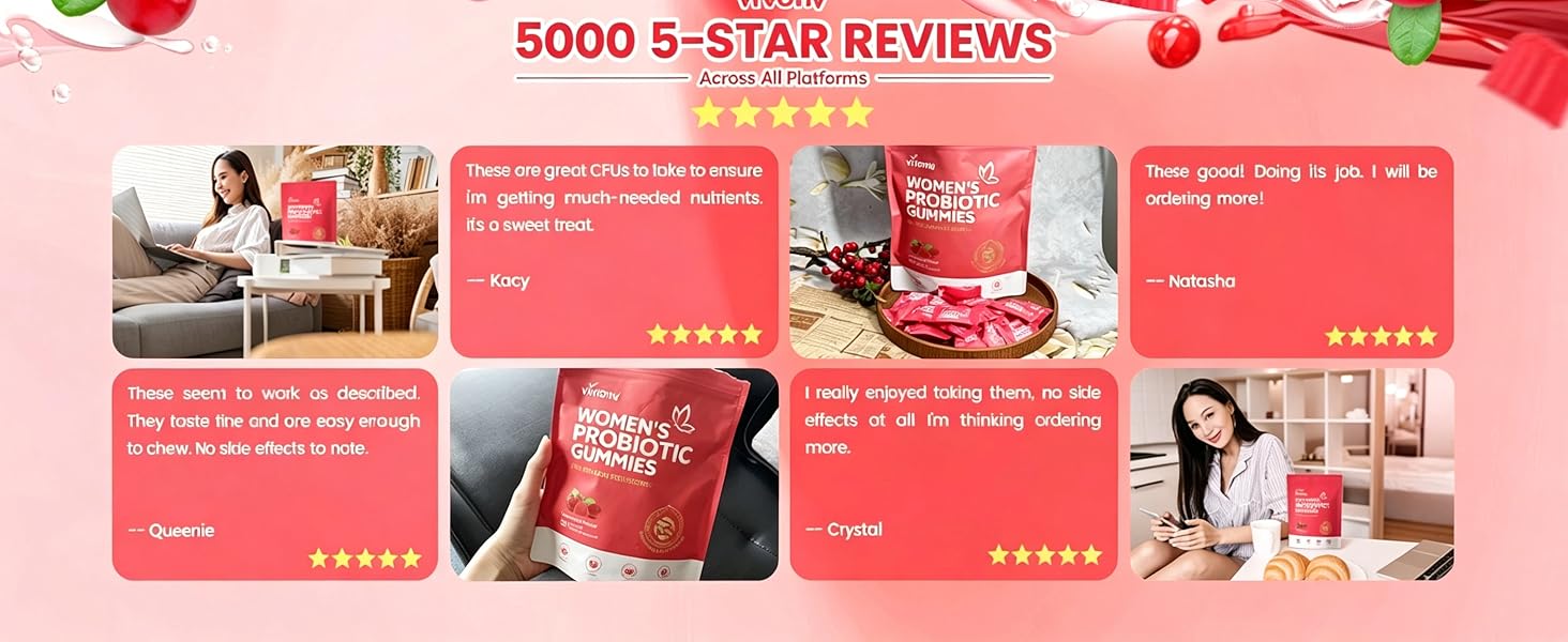 Women Probiotic Gummies, Vaginal Probiotics for Women
