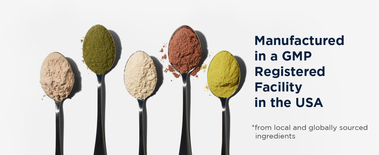 USA manufactured with global and local ingredients 