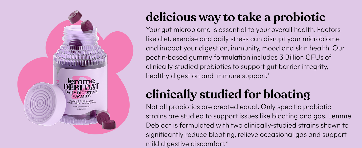 bloating, Digestion, Probiotic, immunity, mood, skin health, support gut barrier, immune support