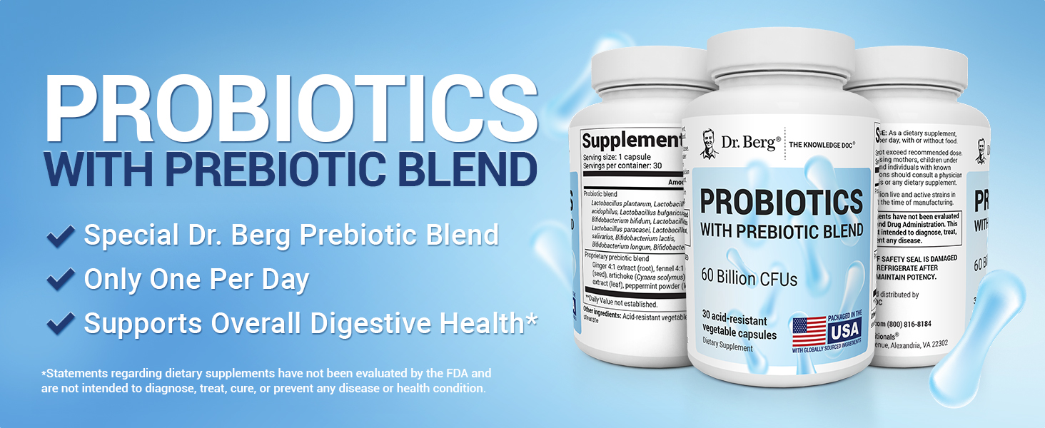 Dr. Berg 60 Billion Probiotic Supplement Premium A+ Content