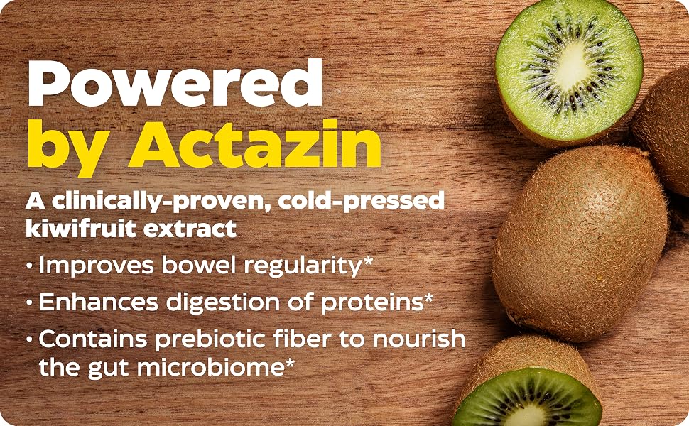 Powered by Actazin - A clinically-proven, cold-pressed kiwifruit extract. 